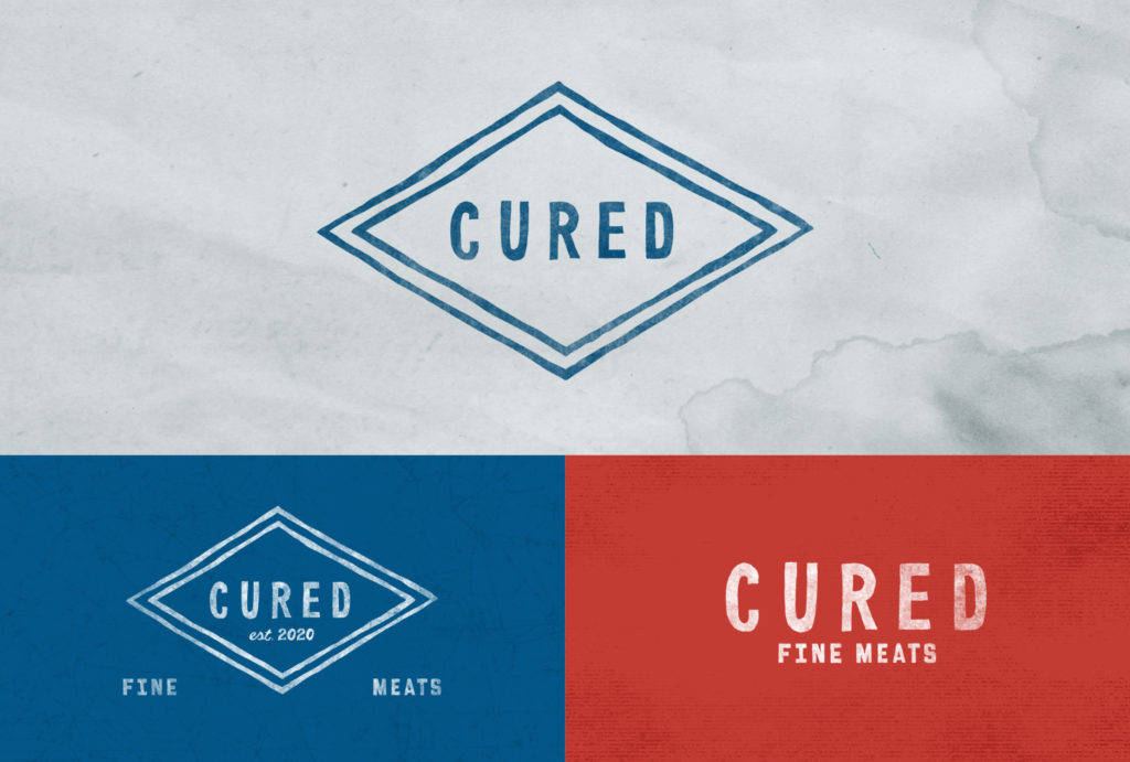Cured Fine Meats Logo Treatments by Creative Energy
