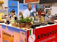 Chef preparing food in the Armando Foodservice booth at the 2024 NRA Show