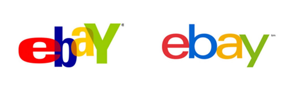 Logo Comparison between Ebay logos