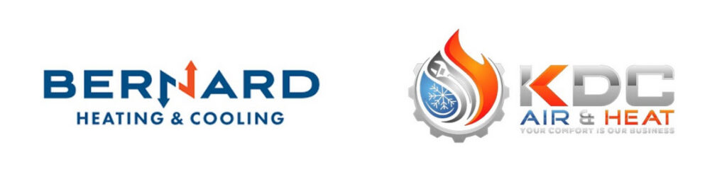 Logo Comparison between Bernard Heating & Cooling and KDC Air & Heat