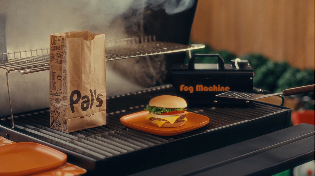 Creative Energy - Pals Shoot man fake grilling a pals burger